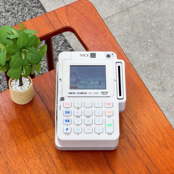 나이스정보통신 무약정 유선카드단말기 에플페이 체크기 NC-7000