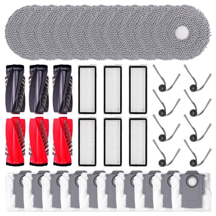 호환 로보락 QREVO CURV 소모품 부품 교체 먼지봉투 필터 브러쉬 1년 구성품, 1세트, 1년패키지