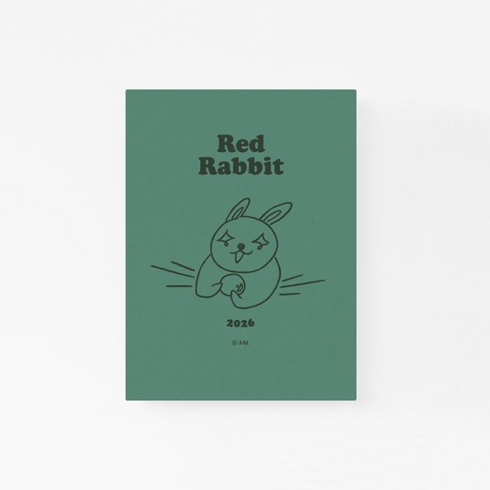 삼알 2026 빨간토끼 다이어리, 1개, 카키