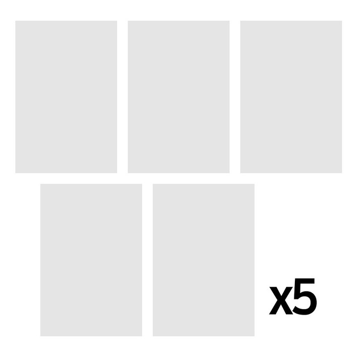 디와이 칼라 고무자석 5개, 300x200x0.8mm 흰색5개