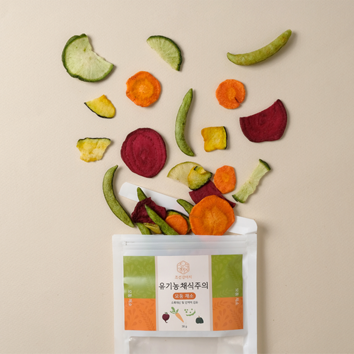 조선강아지 유기농 채식주의 강아지 비건 간식, 1개, 100g, 모둠채소