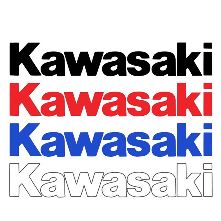 가와사키 로고 스티커 바이크 오토바이 데칼 오토바이 튜닝용품  가로20cmX세로3.2cm