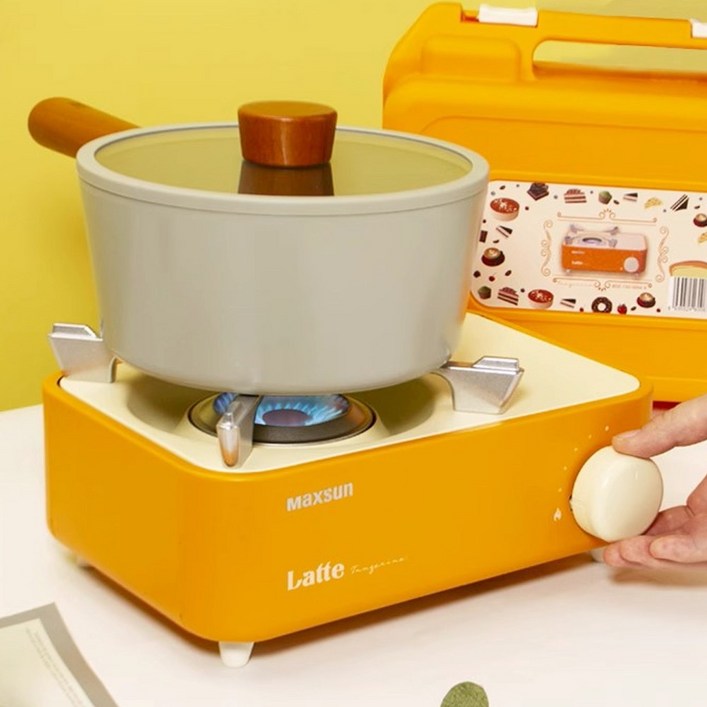 라떼 휴대용가스버너 부르스타 캠핑버너 가스레인지, 1개