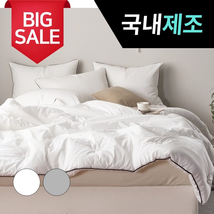 띵스룸 블랙라인 100수 고밀도 순면 항진드기 향균 옥수수솜 호텔이불
