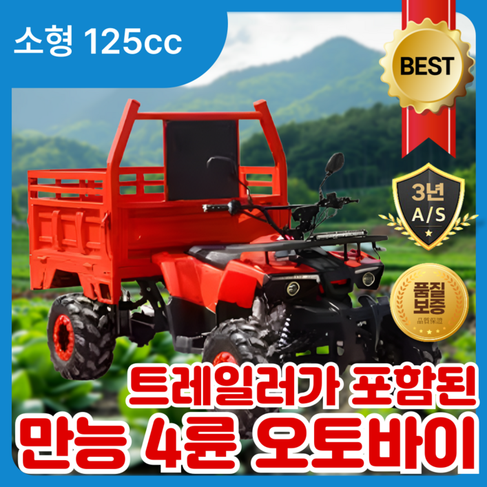 워크마스터 작업용 4륜 오토바이 전기 스쿠터 바이크 사발이 산악용 농업용 상업용, 소형 125cc 워크마스터 작업용 4륜 오토바이 전기 스쿠터 바이크 사발이 산악용 농업용 상업용, 소형 125cc
