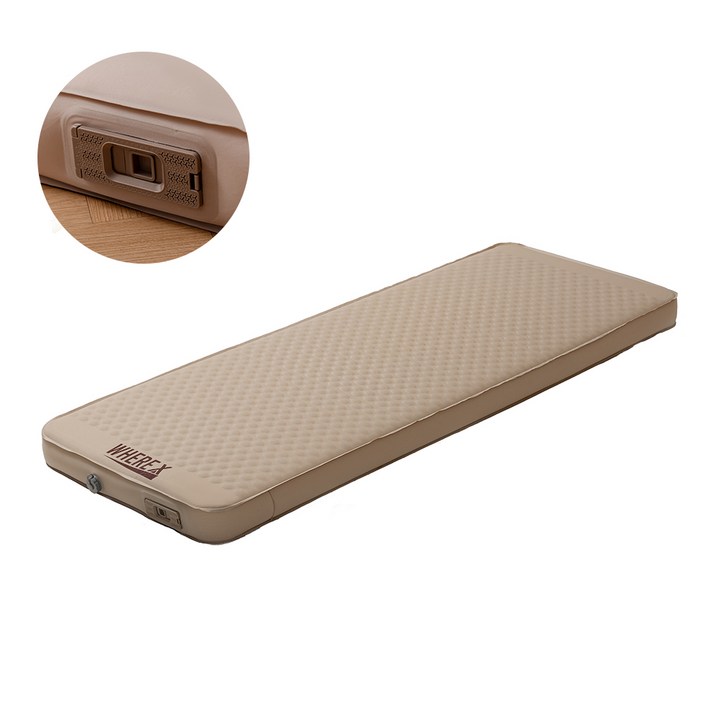 웨어엑스 에어컴팩트 자충매트 10cm, 베이지