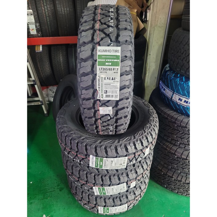 렉스턴타이어 캠핑카타이어 금호 265 65R17 117Q MT51 ROAD VENTURE