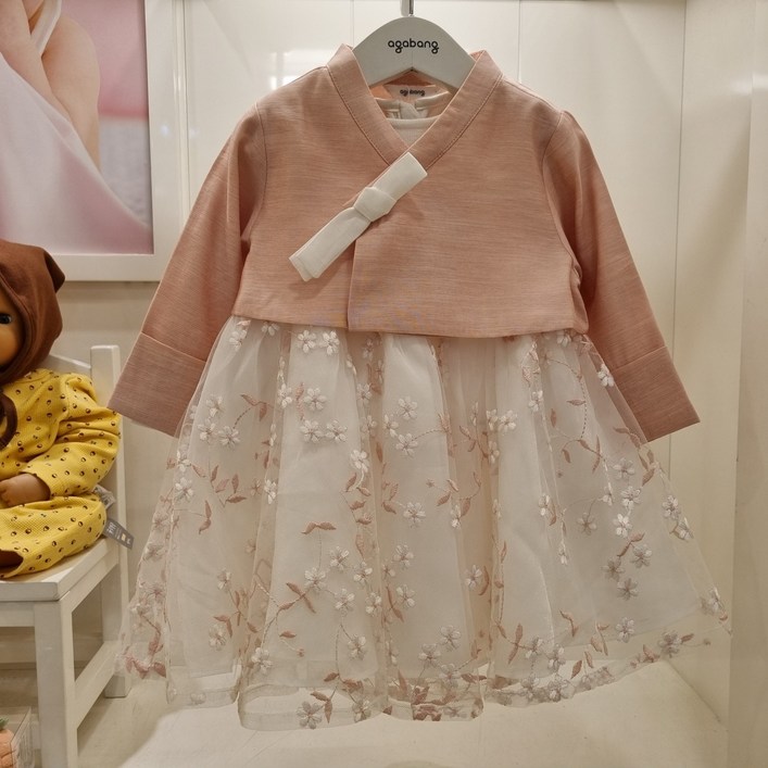 아가방 NC엑스코점 30% 세일! 부드럽고 은은한 컬러가 예쁜 저고리 +고급스러운 자수 원피스 +레이스 헤어밴드! 제인한복세트! 유아한복! 여아한복! 명절한복! 추석룩