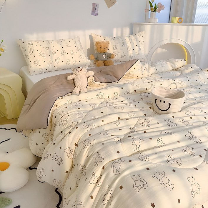 간절기 겨울용 데일리 양면 이불 워싱 항균 차렵 이불 2.5KG3KG