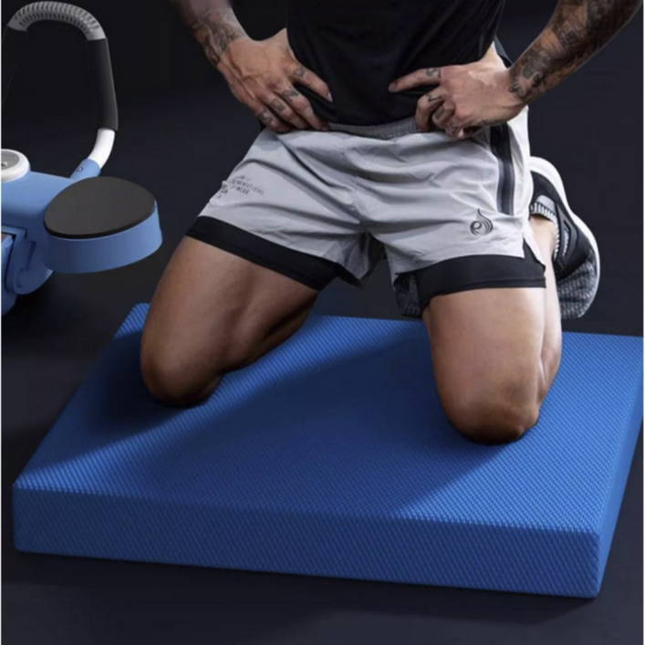 헬스 밸런스 매트 운동 미끄럼방지 층간소음 두꺼운 덤벨 대, 1개, 블랙