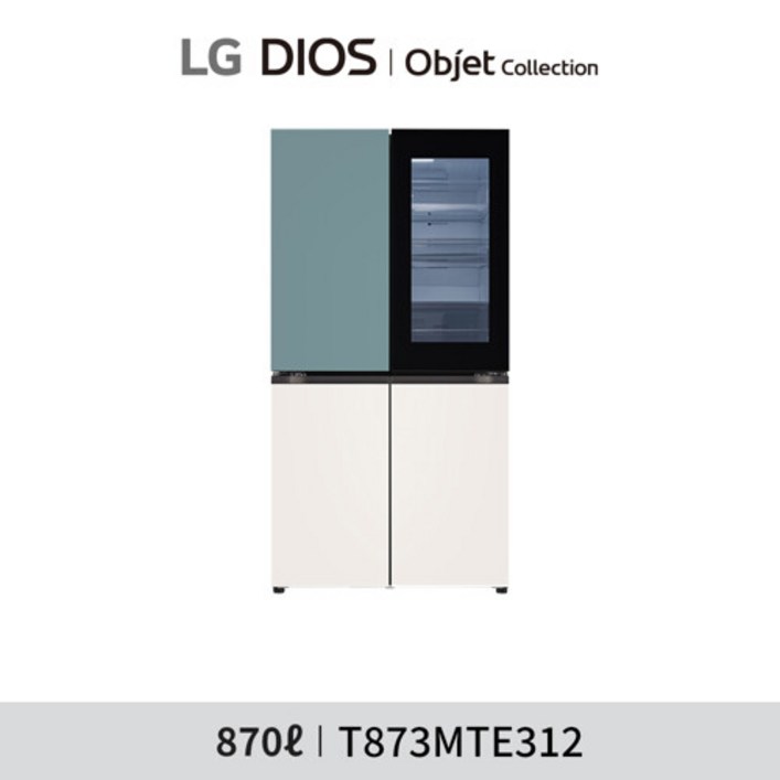 LG전자 디오스 오브제컬렉션 노크온 냉장고 T873MTE312