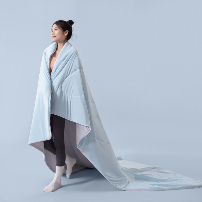 에보멜드 몸 붙지 않은 쿨링 여름 수면 지키는 냉감 차렵이불