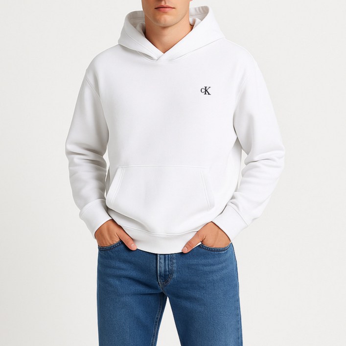 당일발송 캘빈클라인진 남녀공용 릴렉스핏 CK 로고 기모 후디 오버핏