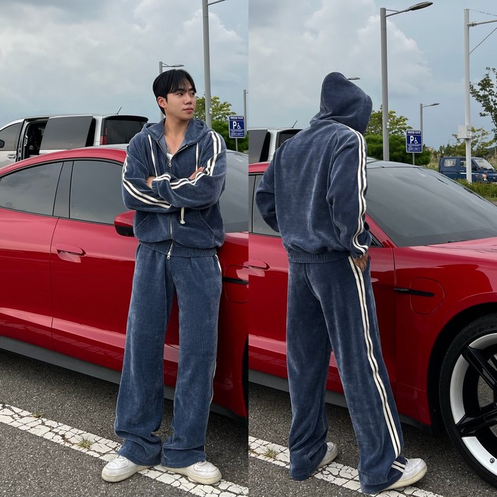 SET 엘브 벨로아 트랙 후드집업 팬츠 세트 3color 셋업 봄 가을 신상 트레이닝 부드러운