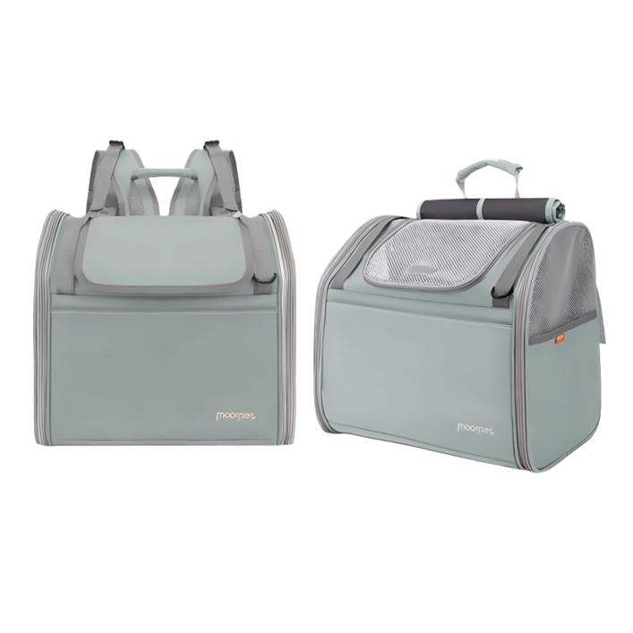 Surkat 3in1 다용도 강아지이동가방 대용량 반려동물 고양이 강아지가방 백팩, 1개, 그린