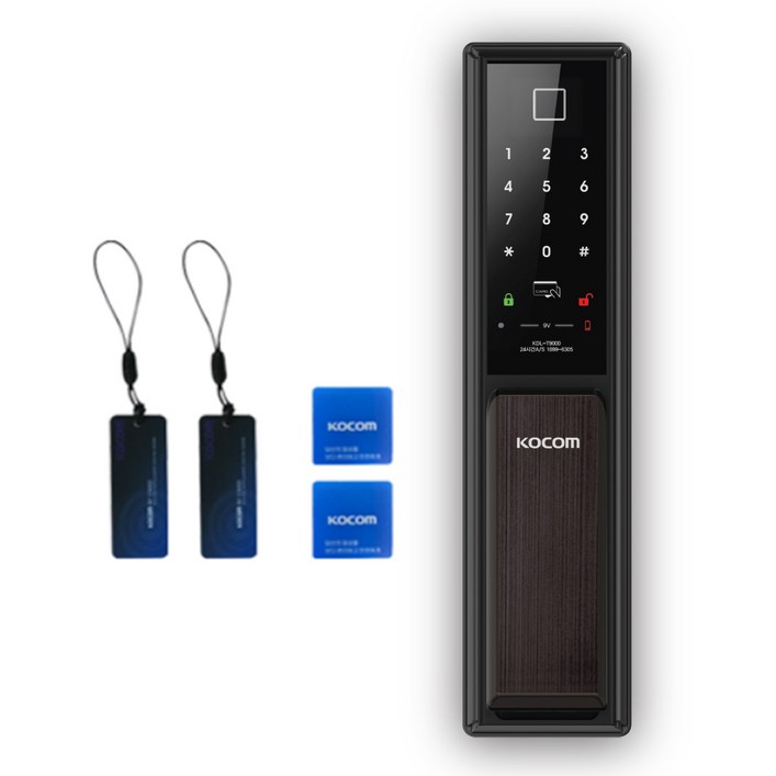 코콤 2026 신형 현관문 지문인식 디지털 푸쉬풀 도어락 아파트 번호키 카드키 설치 교체 KDLTS7090, 고객직접설치, KDLTS7090지문번호카드 브론즈