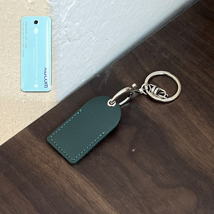 1.8x.4.5cm 가죽 아파트 도어락 카드키 케이스, 다크 그린 1.8x4.5, 1개