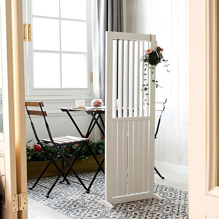 까사라움 무빙 스트라이프 공간분리 인테리어 1300 파티션 1단, 화이트