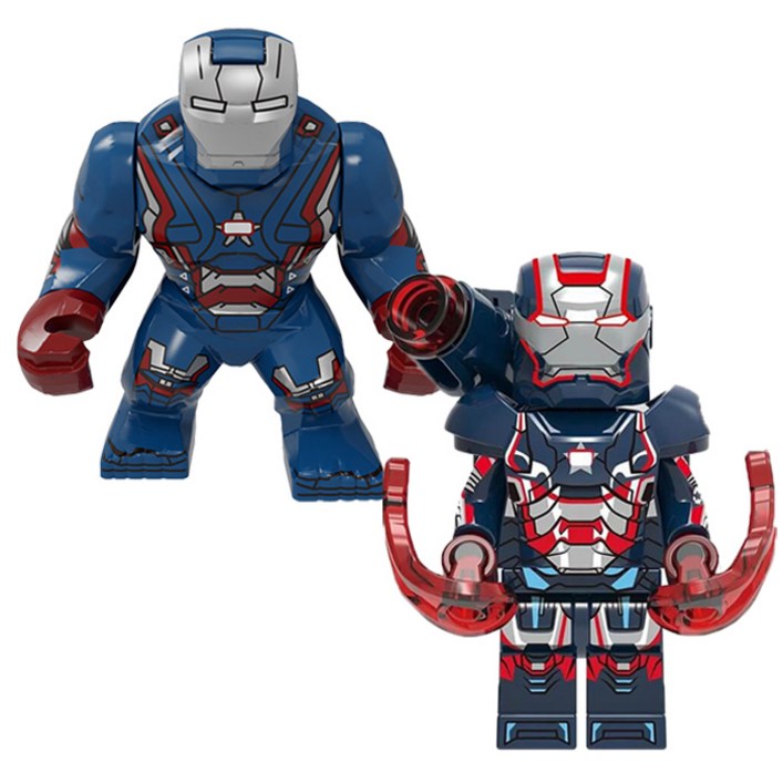 BIG  MINI 아이언맨 세트 5종 호환블럭 마블 어벤져스 슈퍼히어로 브릭미니피규어 취미수집장식컬렉션용 커스텀 블록피겨, 1개