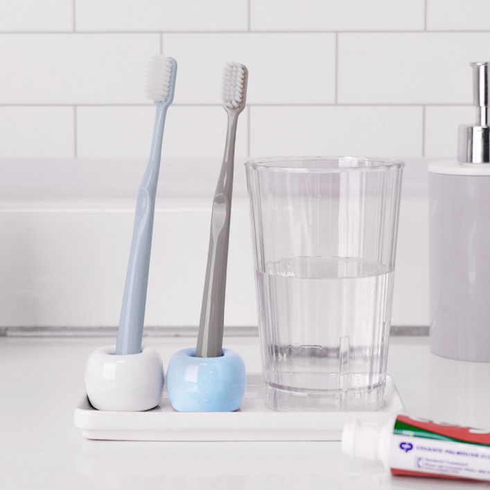 인블룸 세라믹 스탠드 칫솔꽂이, 1개, 그레이