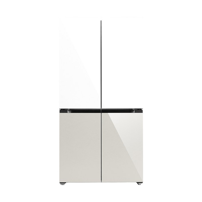 캐리어 피트인 파스텔 4도어 글라스 냉장고 618L 방문설치 KRNF618YPS1, KRNF618YPS1