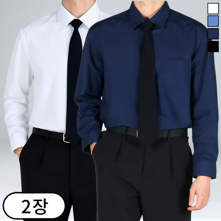 11 이브 구김없는 스탠다드핏 남성용 스판 정장 와이셔츠 66562