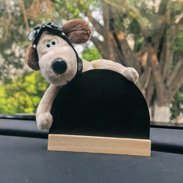 귀여운 강아지 캐릭터 인형 자동차 주차번호판