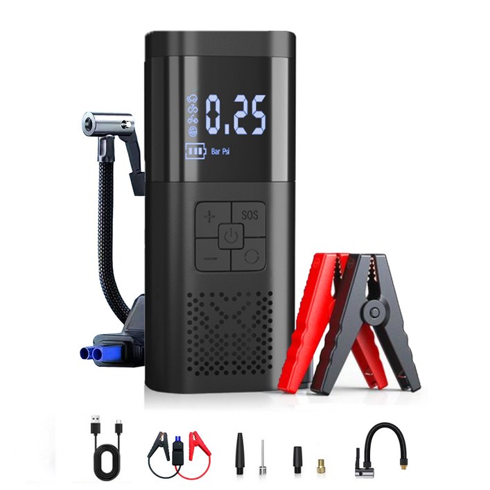 우스틴스 4IN1 에어펌프 차량용 점프스타터 보조배터리, 1개, 39800mAh