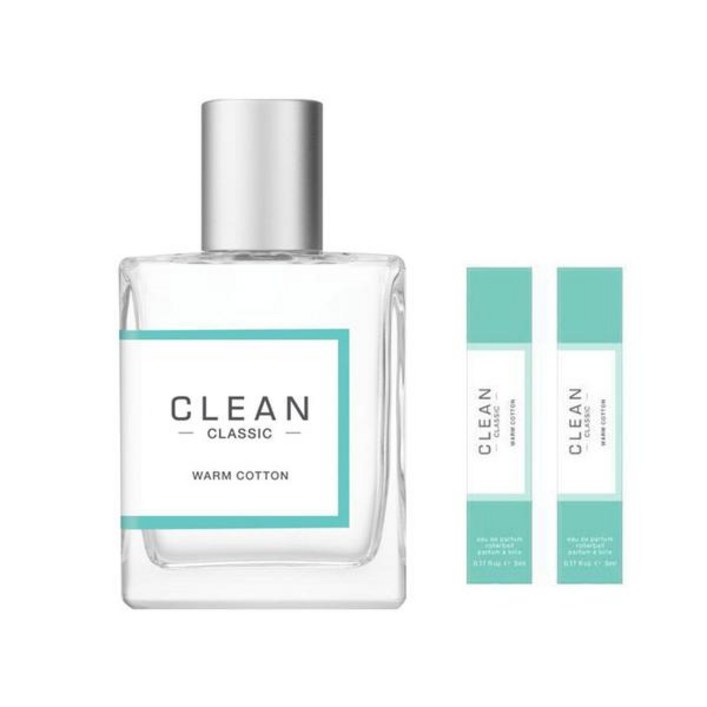 클린 EDP 웜코튼 60ml 기프트세트 롤러볼 5ml 2개