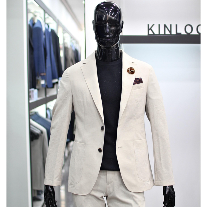 킨록24SS 베이지칼라 구김없고 시원한 허리밴딩 셋업정장 FHBB52