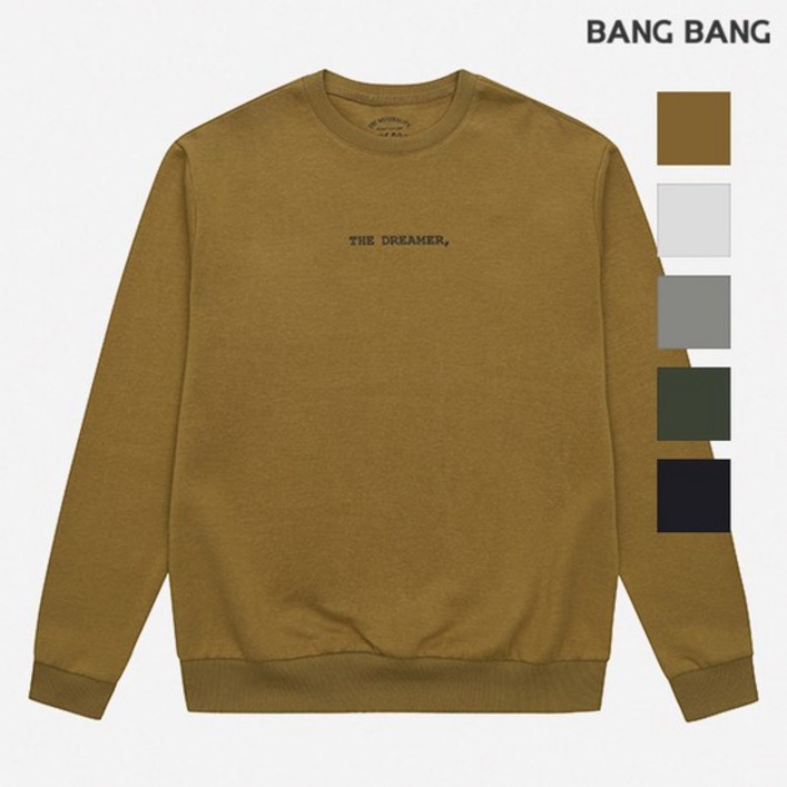 뱅뱅 가을 신상 50% 남녀 공용 심플한 맨투맨(NTG750) 맨투맨