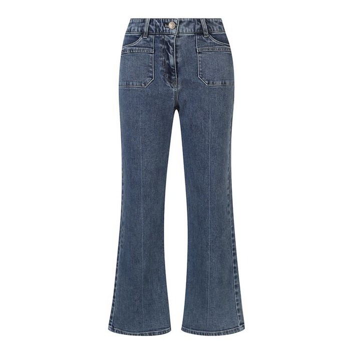 베스띠벨리 여성용 포켓 스티치 와이드 데님 팬츠 BJPKX2285