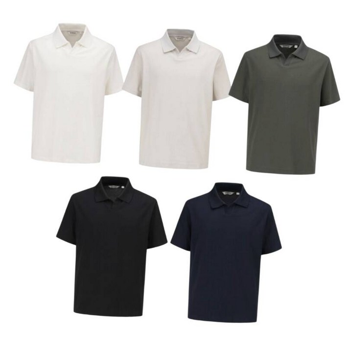 지오지아 ZIOZIA 5컬러 25SS 데일리 냉감 소로나원단 반팔 오픈카라티 ADF2TT1902 CM9344 453262