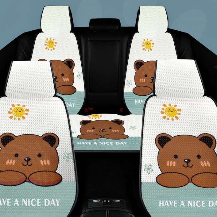 자동차시트커버 전좌석 풀세트 통기성좋은 인견소재 사계절 봄 여름 가을 겨울 시트교체, 민트그린풀세트, 1개