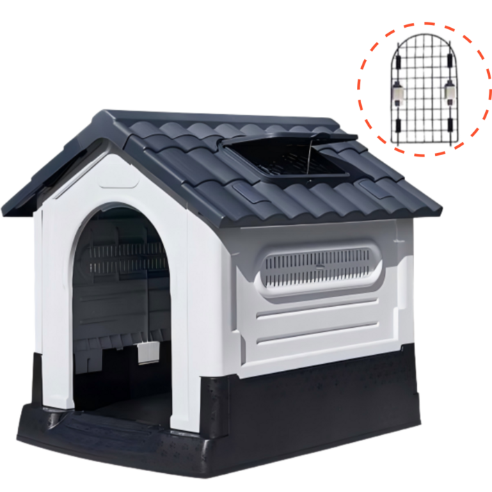 펫펄스 빅사이즈 강아지 야외용 하우스, 블루(문 포함), 1개