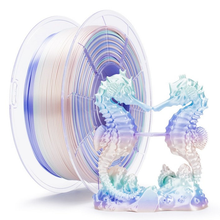 가제트 PLA PRO 필라멘트 3D프린터 1kg 투명 형광 무광 실키 특수 HS 1.75MM 실크 매트 그라디언트, Gradient Silky Pastel pearl