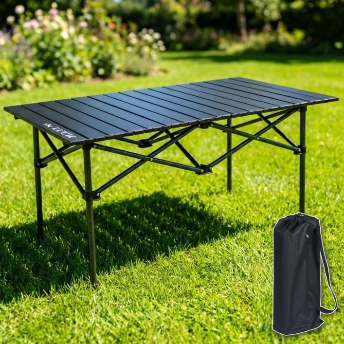 루시에 휴대용 캠핑 롤테이블 접이식 경량 알루미늄