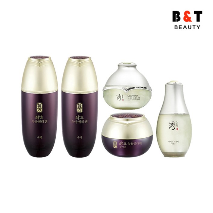 수려한 효 녹용콜라겐 기초세트 3종 수액유액활성고 리페어 2종에센스크림, 단품