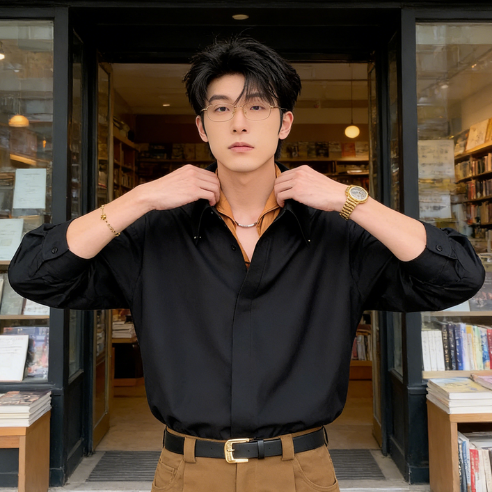 스타일닥터 남자 링클프리 긴팔셔츠 캐주얼 베이직 와이셔츠