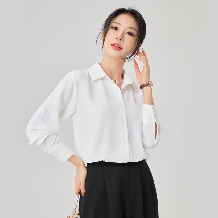 YAMANMAN 블라우스 긴팔 셔츠 오피스룩