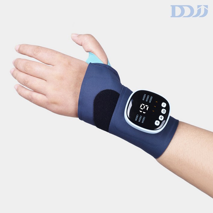 DDJJ 저주파 손목마사지기 ems 무선 손목안마 온열찜질기 충전식