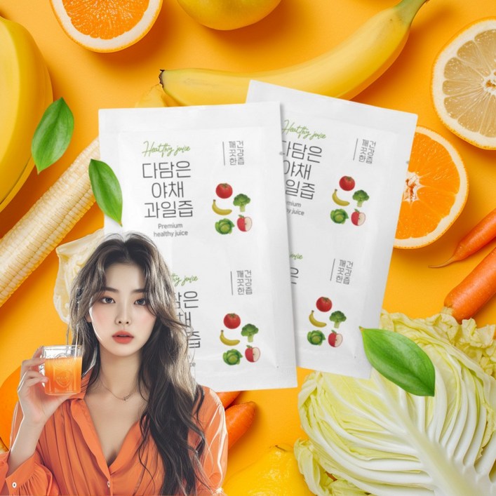 자연애담 해톡주스 CCA주스 까주스 신선재료만 아침대용 6가지 다담은 야채 과일즙 과채 빼빼