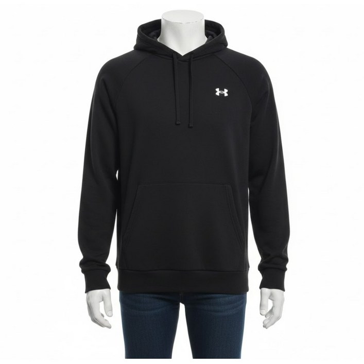 언더아머스포츠 기모안감 남성 방한 후드티셔츠 BLACK 남성 플리스 후디 TM1379861 가볍고 따뜻한 기모 플리스, 언제 입어도 편안한