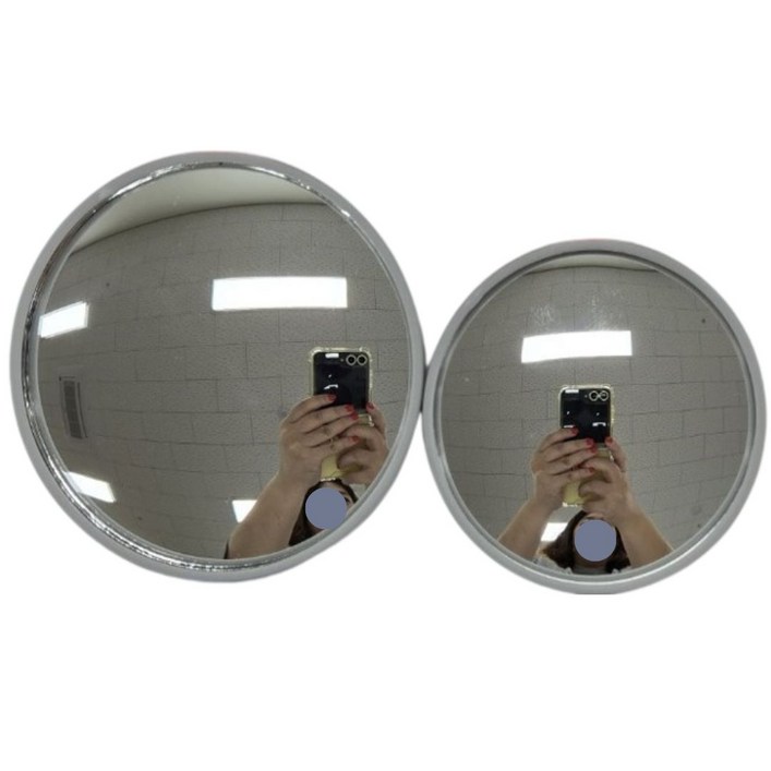 바이유즈 볼록거울 여행필수핫템 7.5+9.5사이즈 2사이즈, 1세트, 실버