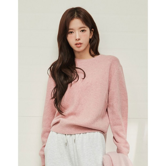 지오다노 355917 노정의 여 7gg 민자 메리노 울 크루넥 긴팔 니트 스웨터 2455816