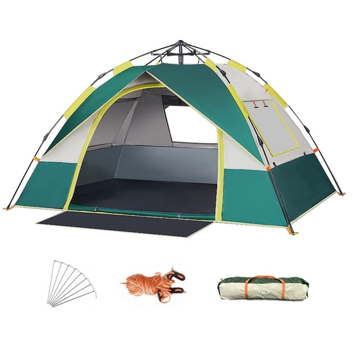플랜타트 원터치 자동 텐트 방수 방우 캠핑용 나들이용 간편설치 간편수납 4인용 - 쇼핑앤샵