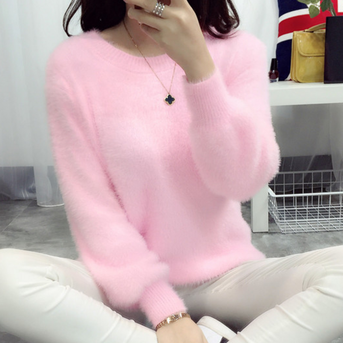 체인지쉬 change she 여성 부들부들 앙고라 촉감 니트