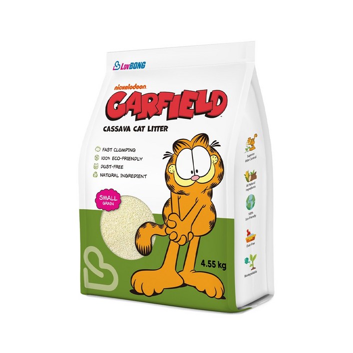 가필드 고양이모래 그린가는입자 4.55kg 카사바 모래