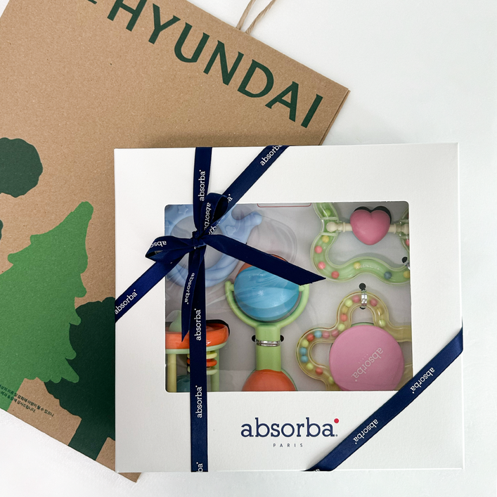 백화점 선물포장 압소바 옥수수 딸랑이 세트 출산선물 백일선물, 1개