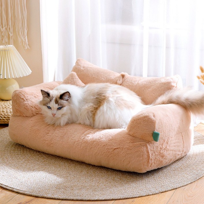 퍼플펫 프리미엄 뉴소파방석 고양이 강아지 방석 파워쿠션 극세사, 베이지